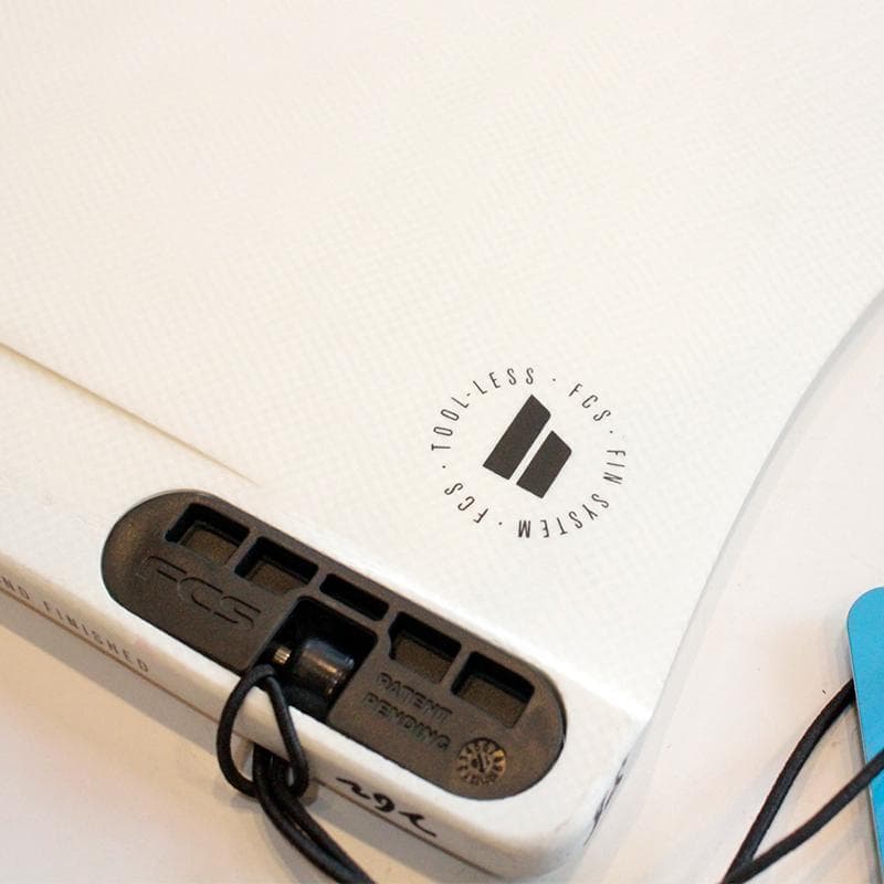 FCS2 SINGLE 8\" ロングボード ボックスフィン PG ホワイト