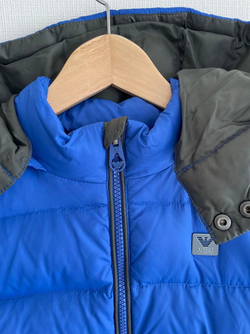 アルマーニジュニア12A154cm⭐︎ARMANI JUNIOR青ダウンジャケット
