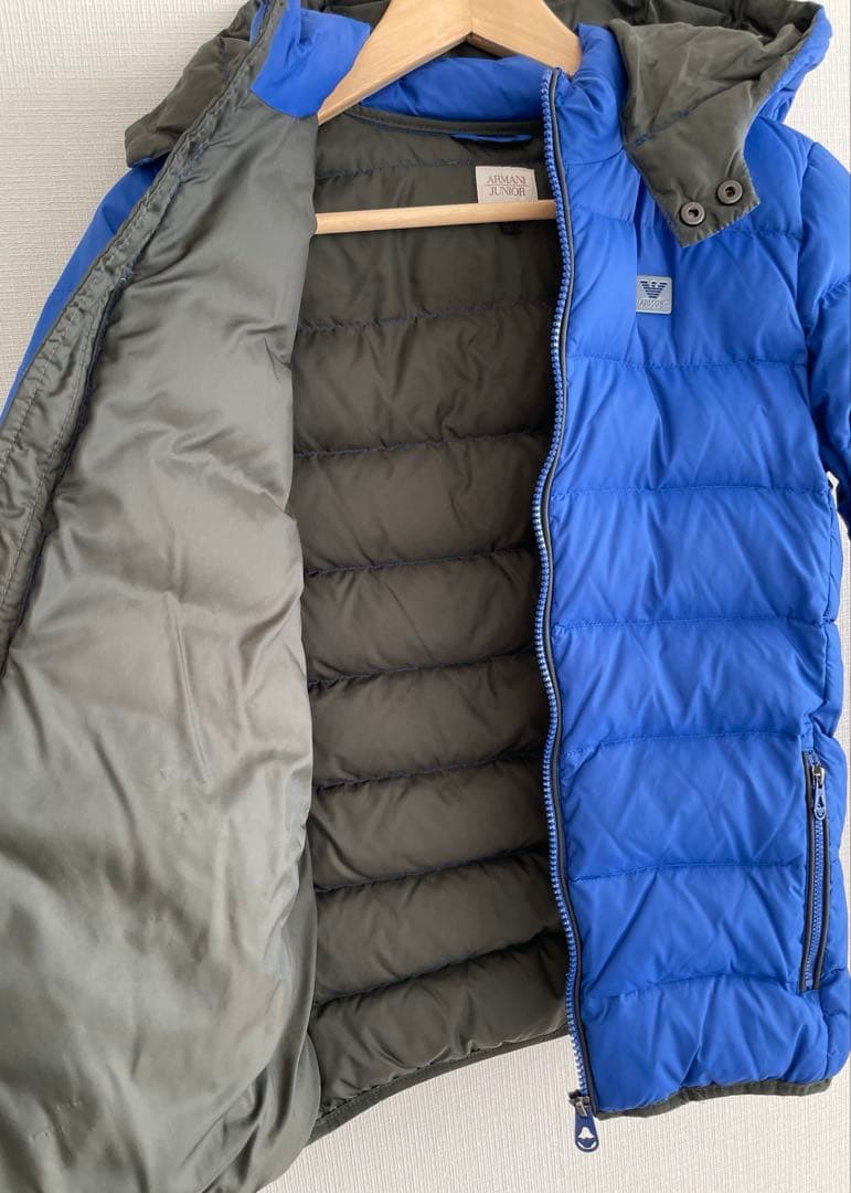 アルマーニジュニア12A154cm⭐︎ARMANI JUNIOR青ダウンジャケット