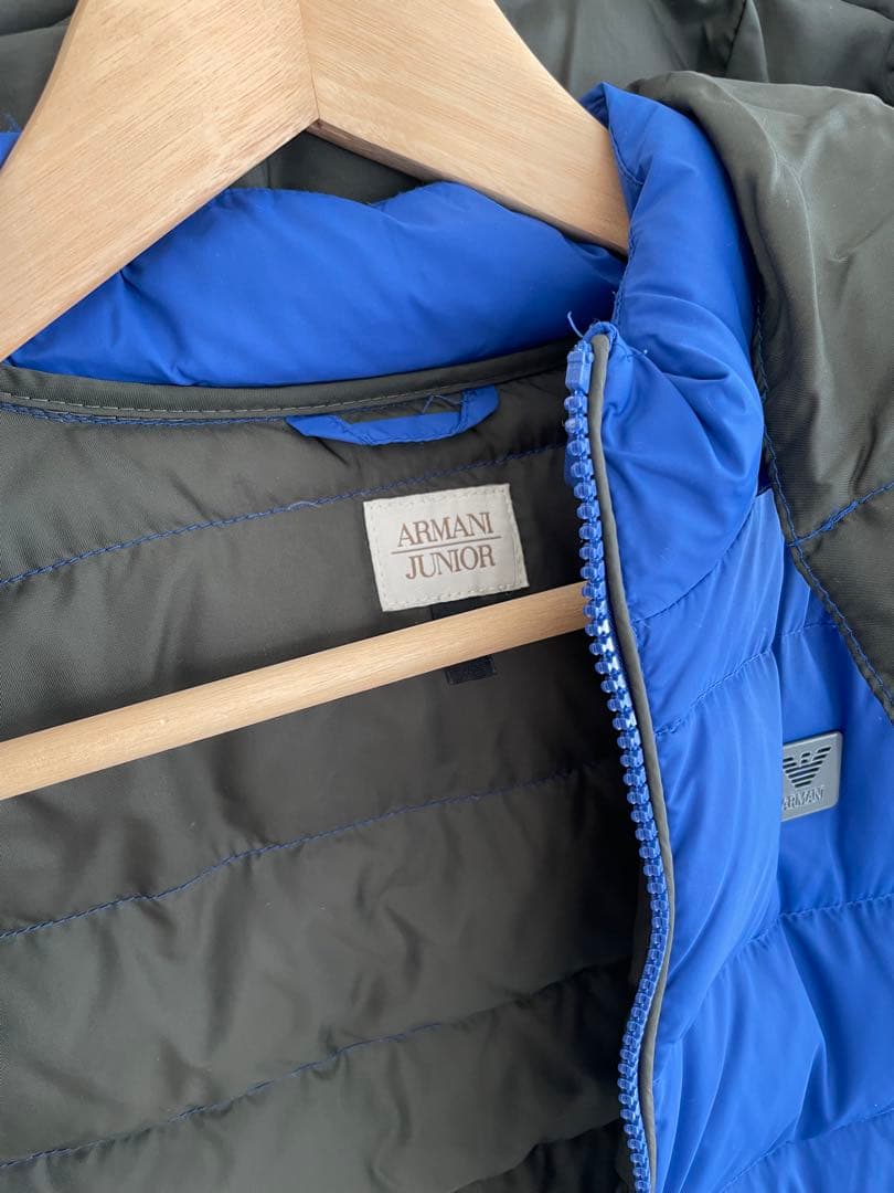 アルマーニジュニア12A154cm⭐︎ARMANI JUNIOR青ダウンジャケット