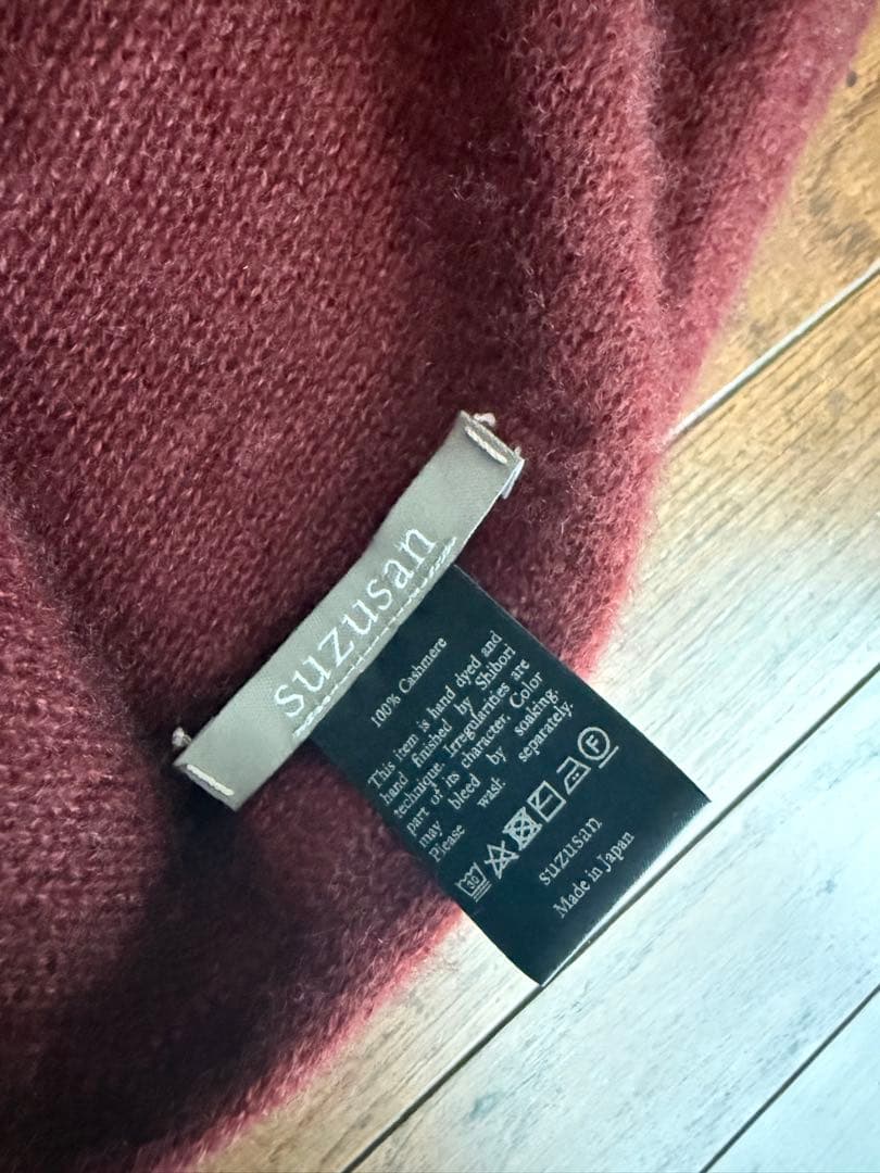 Suzusan カシミヤニット　マフラー　100%カシミヤ　メンズ　レディース