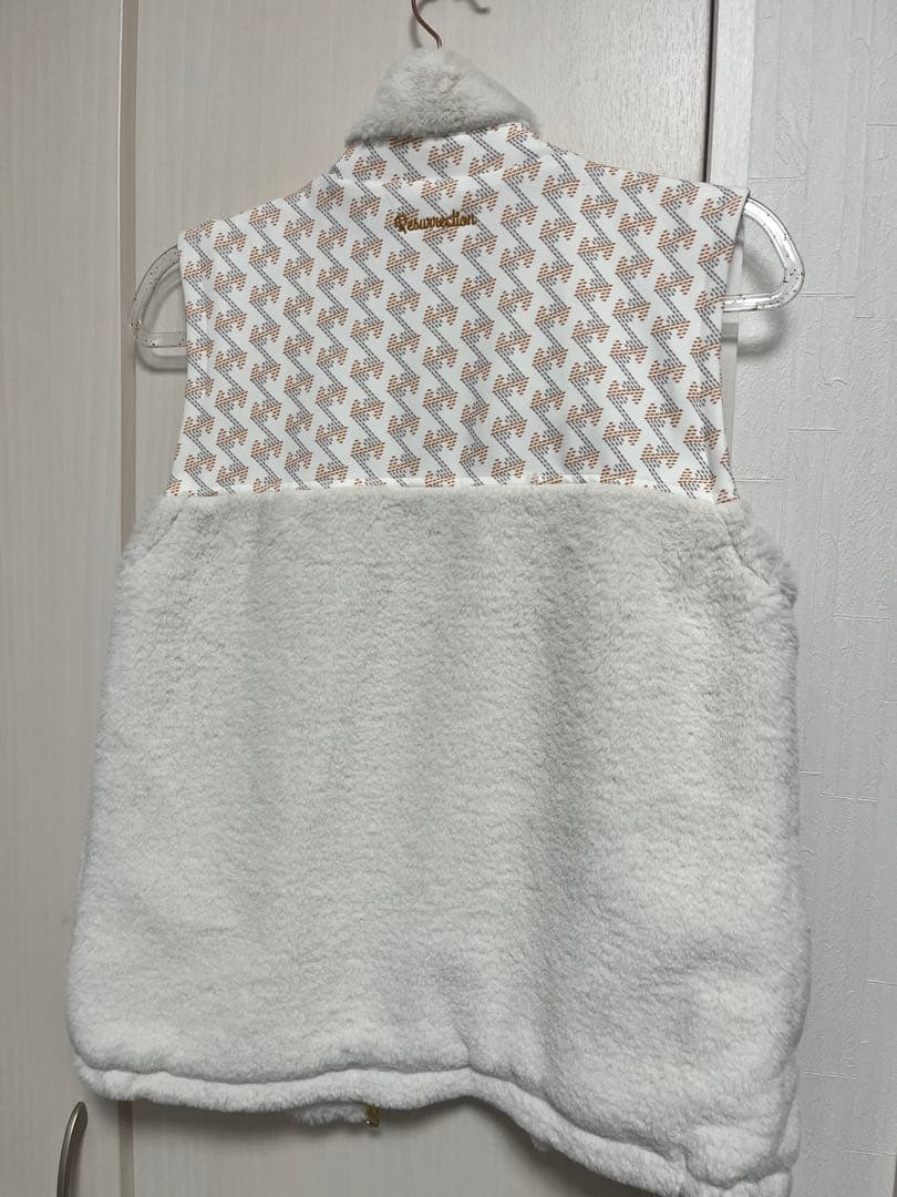 専用　レザレクション　ホワイトファーベスト レディース ゴルフ