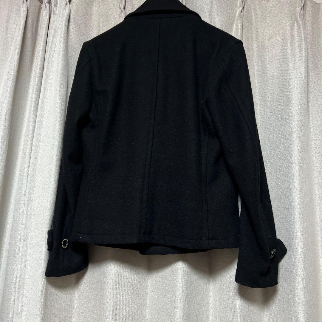 Pherris Sportswear 黒 ウール ピーコート　posj1