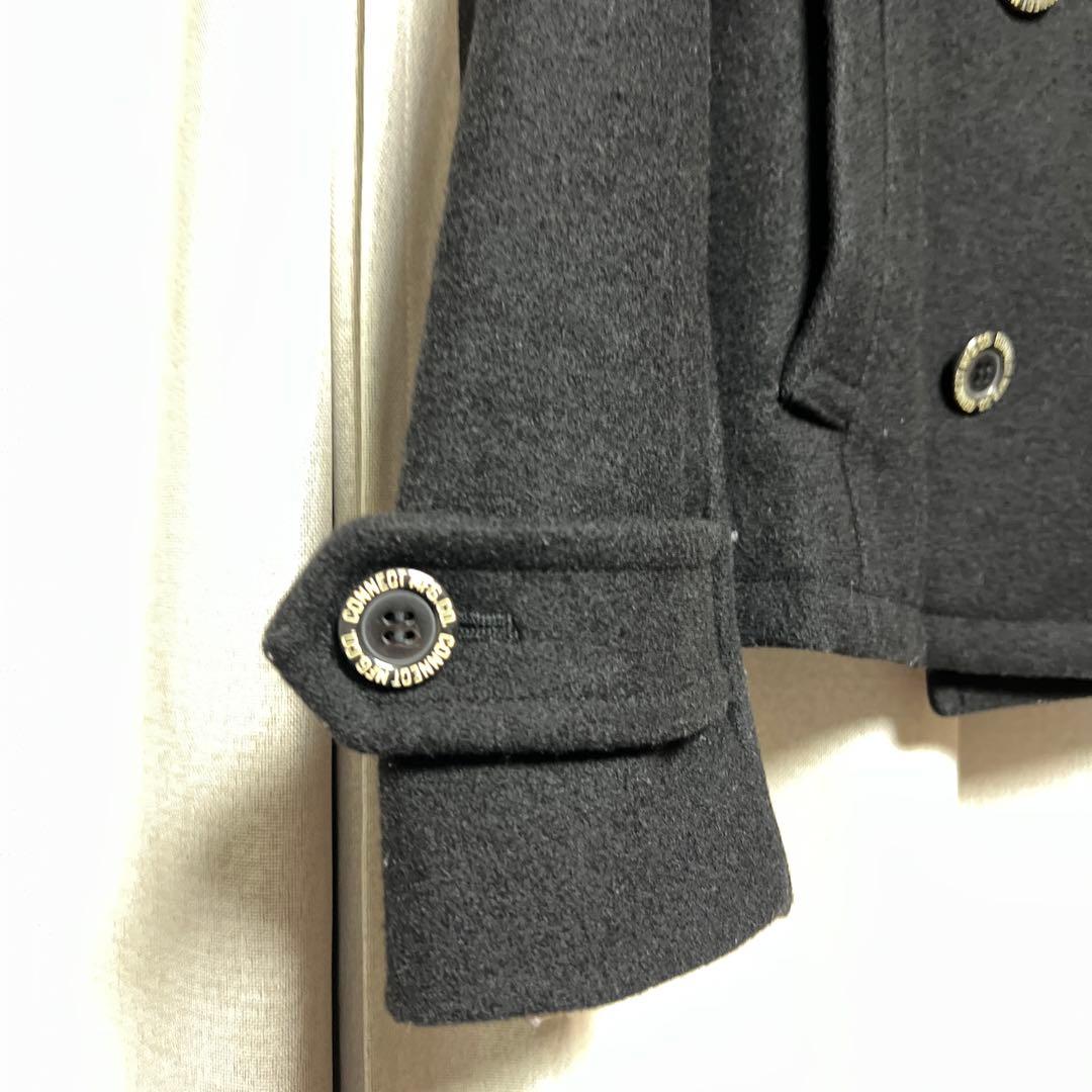 Pherris Sportswear 黒 ウール ピーコート　posj1