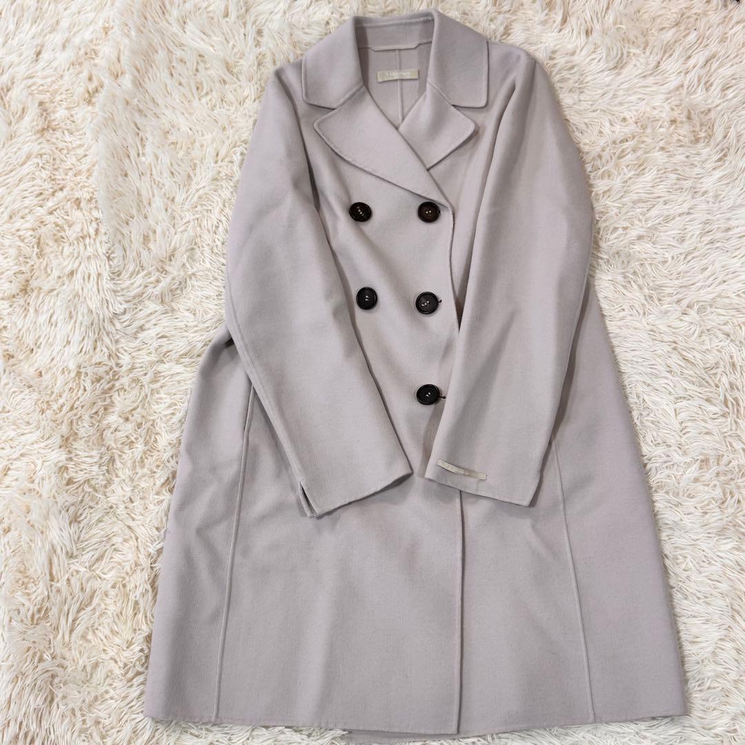 美品　エスマックスマーラ　クチートアマーノ　ダブルブレスト　エクリュ　46 希少