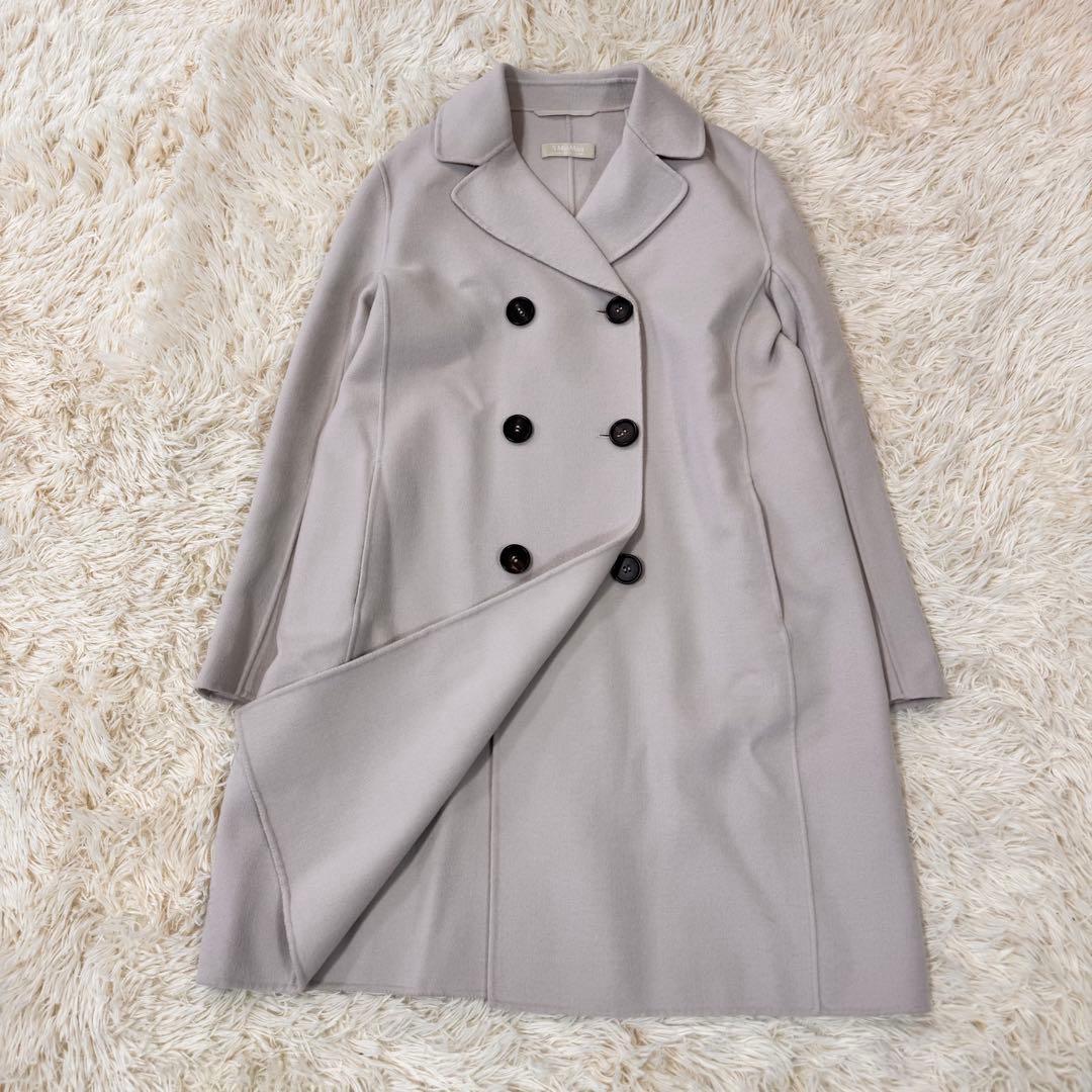 美品　エスマックスマーラ　クチートアマーノ　ダブルブレスト　エクリュ　46 希少