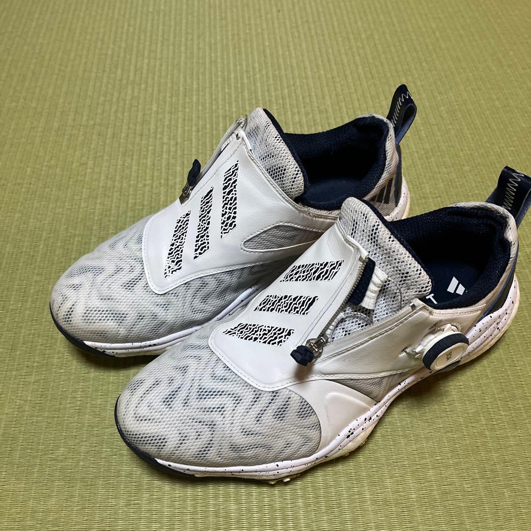 BOAシステム グレー ホワイト ゴルフシューズ