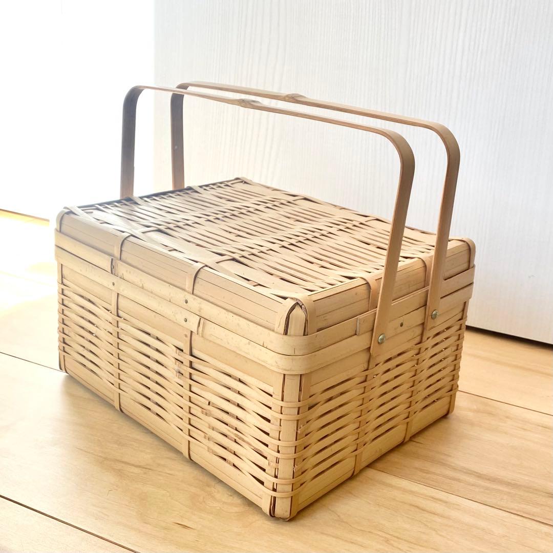 竹製ピクニックバスケット