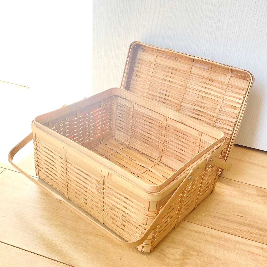 竹製ピクニックバスケット