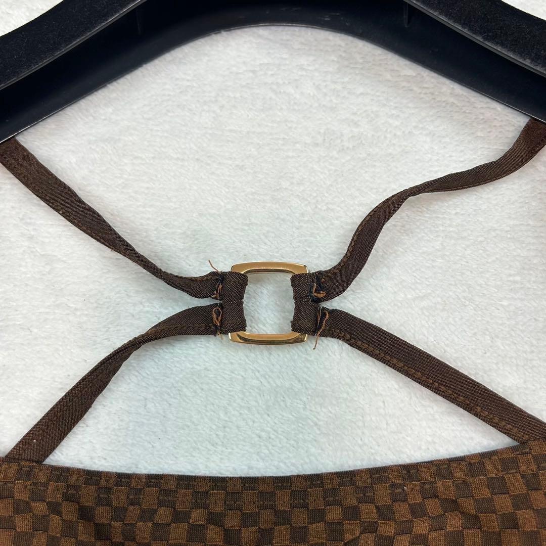 I523 美品 M ルイヴィトン ワンピース水着 ブラウン レディース