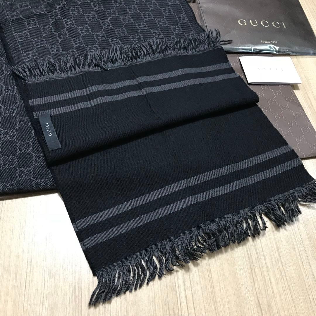 1番人気新品正規✨GUCCIマフラー✨グッチマフラー❗️箱紙袋セット　グッチ