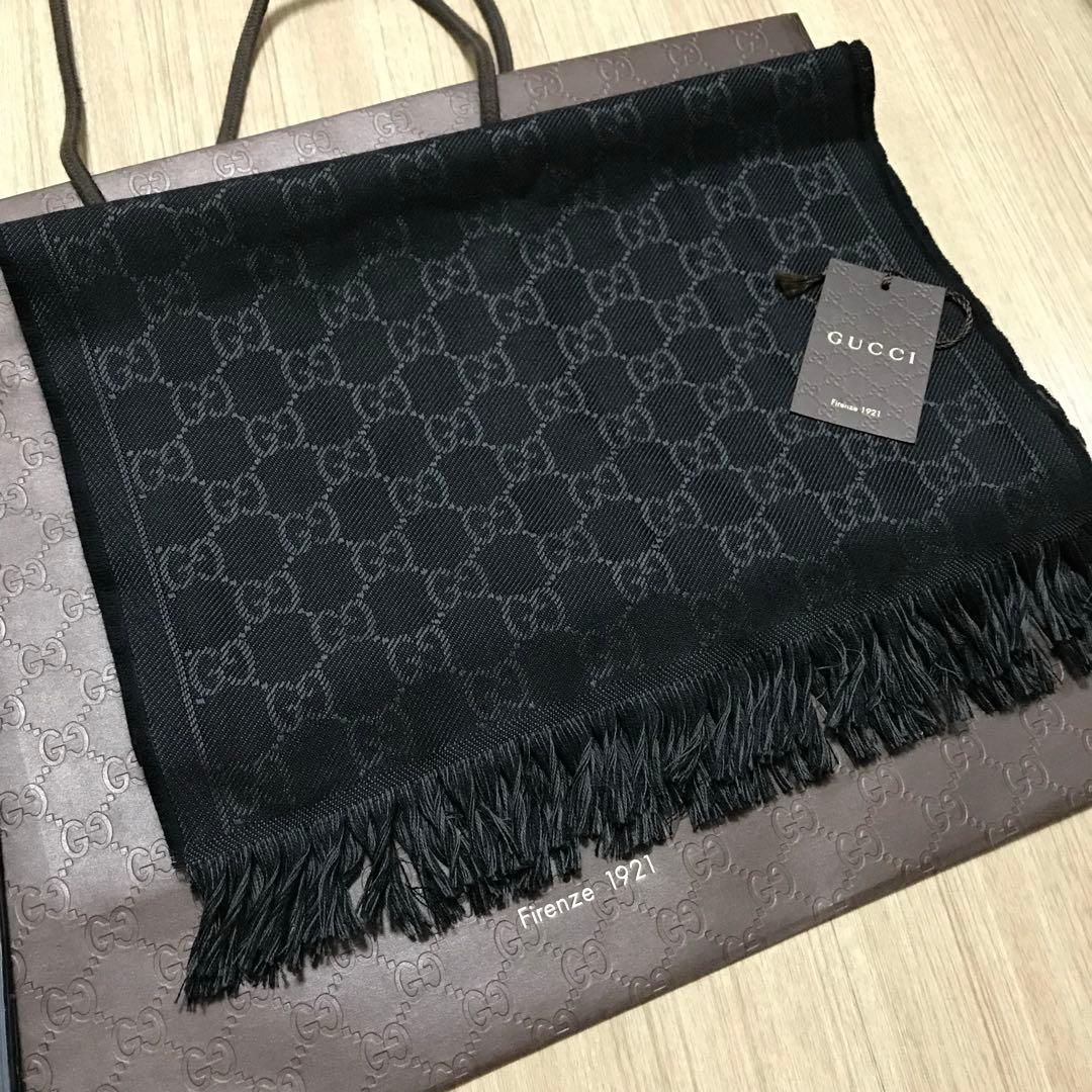 1番人気新品正規✨GUCCIマフラー✨グッチマフラー❗️箱紙袋セット　グッチ