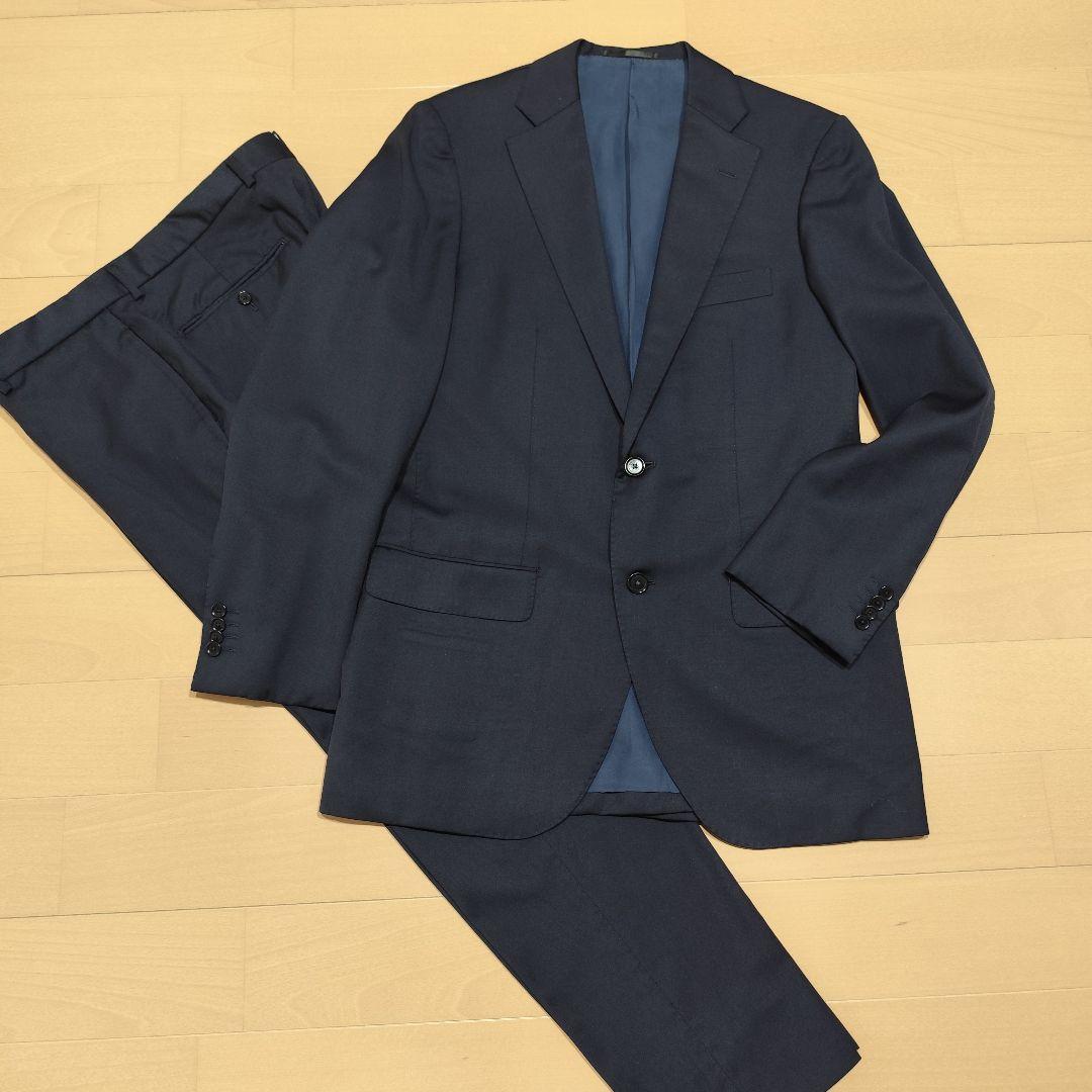 美品 トゥモローランド ピルグリム×ゼニア セットアップ 大きいサイズ 紺 50