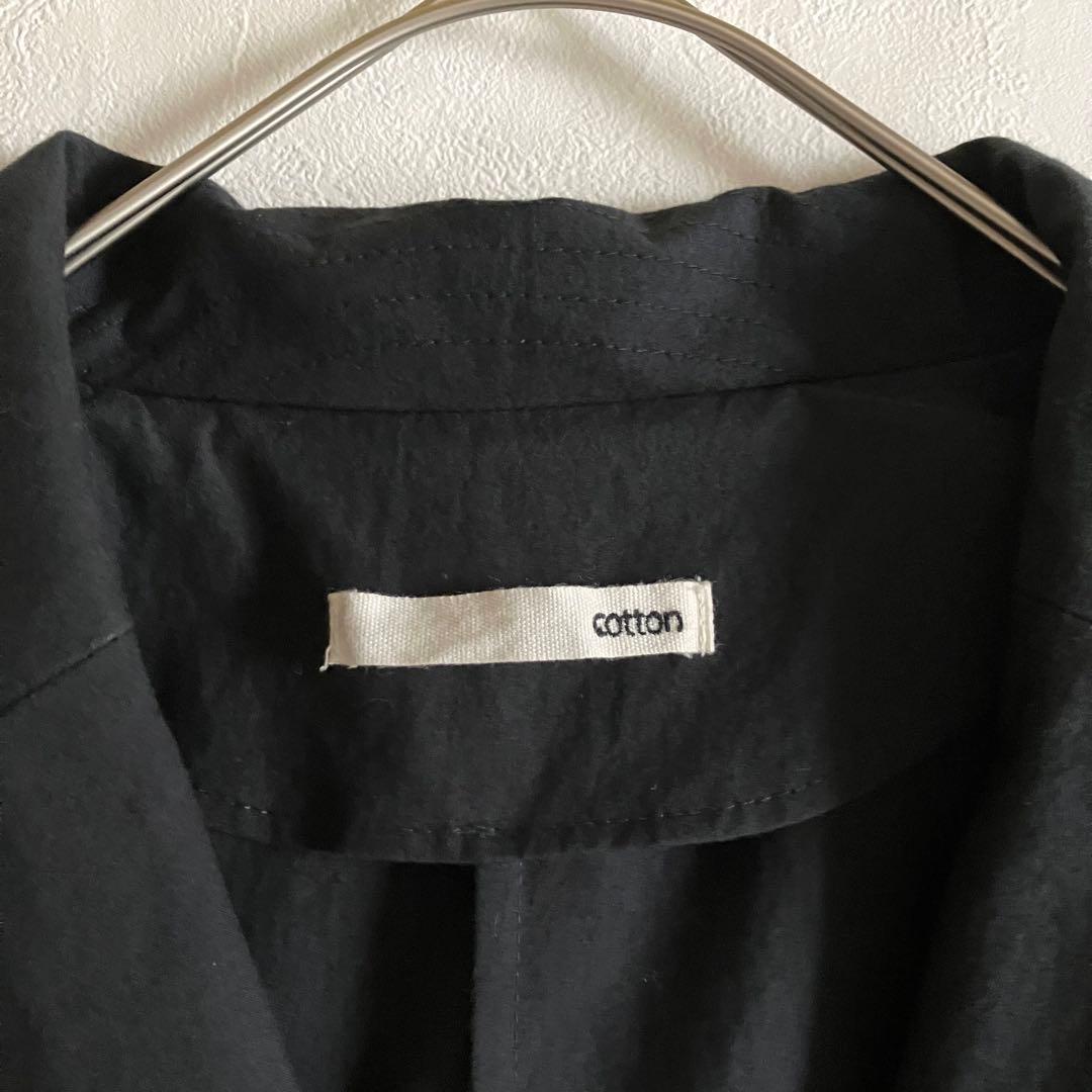 2022 evam eva コットン テーラードコート sumi ブラック 春