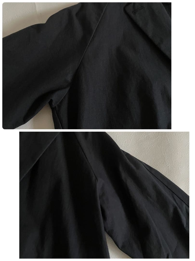 2022 evam eva コットン テーラードコート sumi ブラック 春
