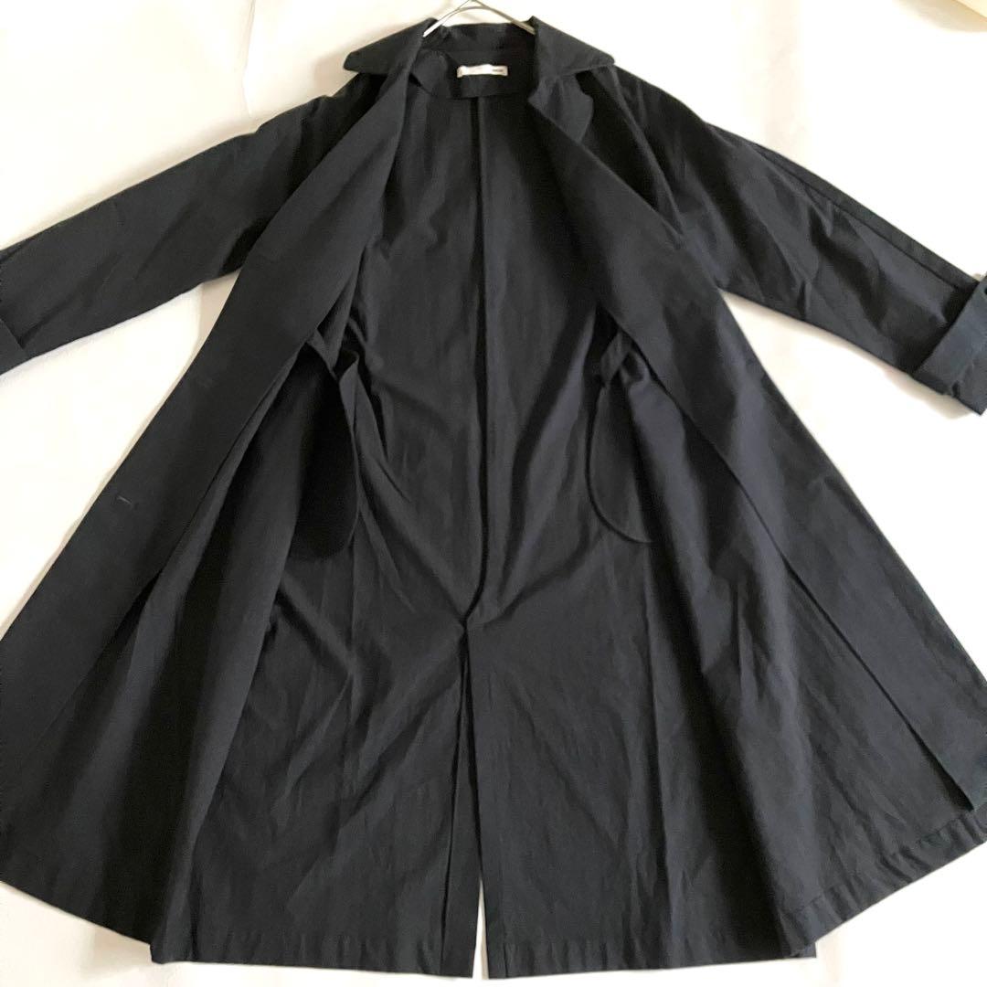 2022 evam eva コットン テーラードコート sumi ブラック 春