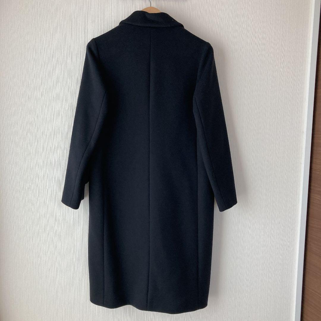 未使用BY∴ MANTECO スタンドダブルテーラードコート/ネイビー /L