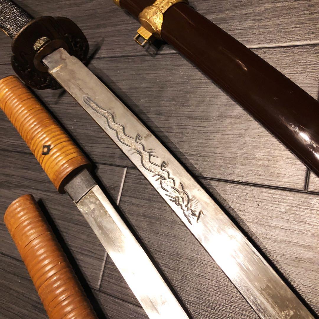模造刀　大小6本セット　太刀　脇差　骨董品　模擬刀まとめ　ジャンク品あり　刀身