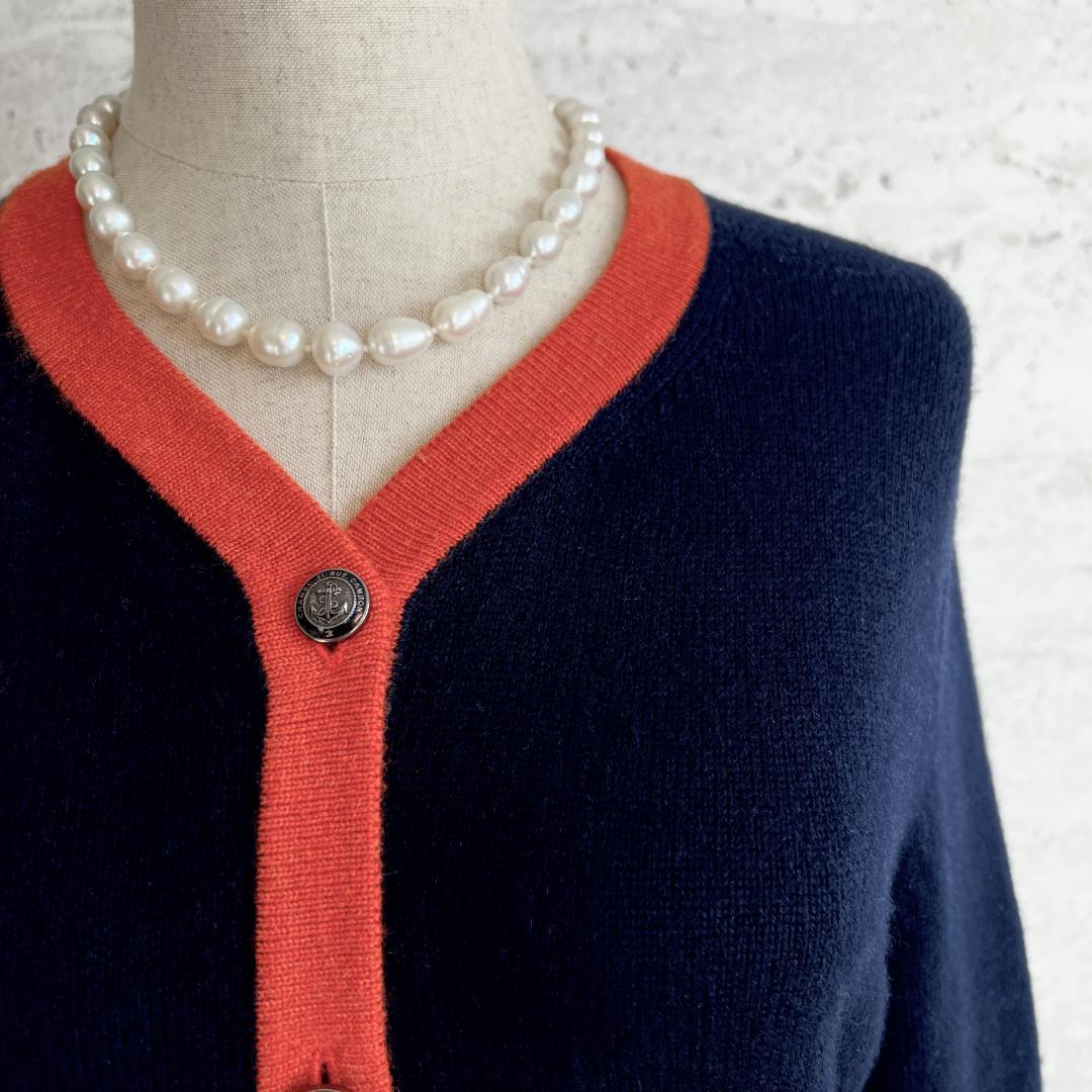 美品★CHANEL★極上カシミヤ100★トリミング★ノーカラージャケット