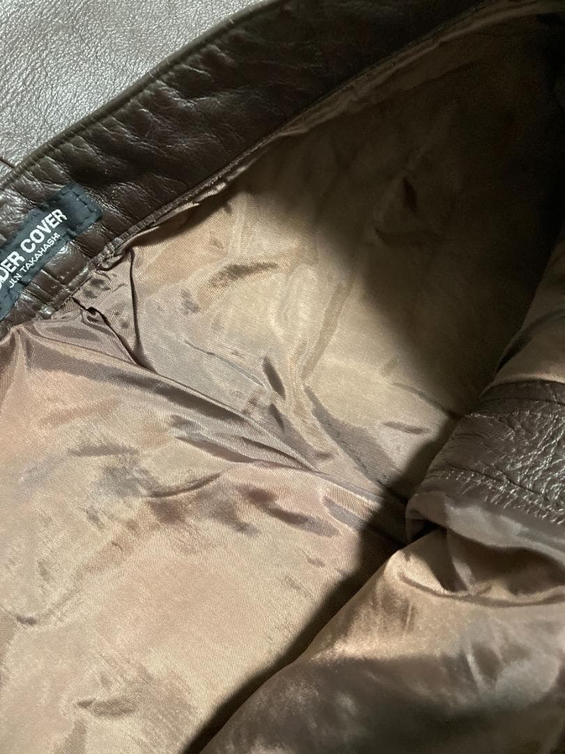 96AW WIRE期 アーカイブ レザーパンツ ブラウン UC-6W-P-06