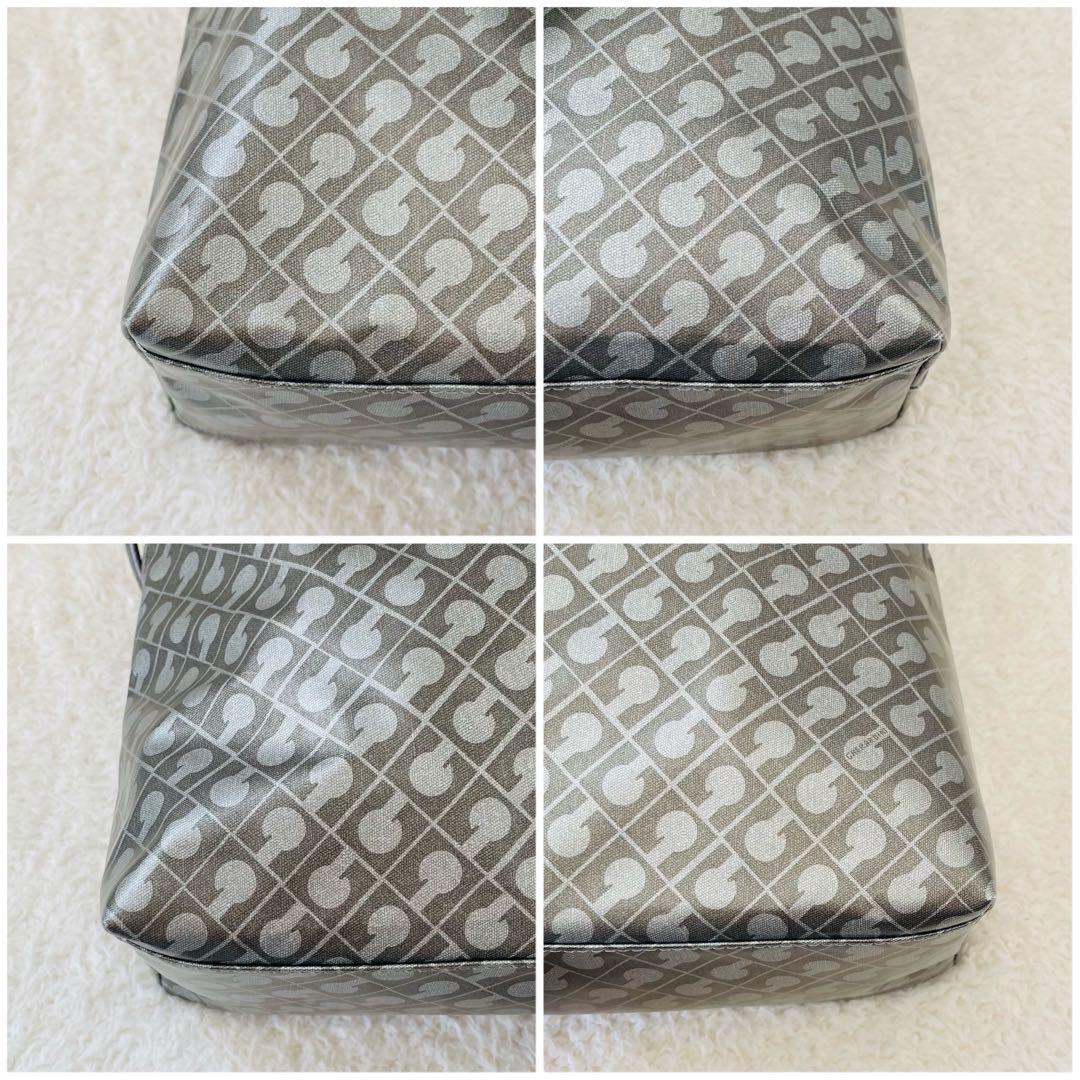 ゲラルディーニ ソフティ トートバッグ 肩掛け シルバー ハンドバッグ