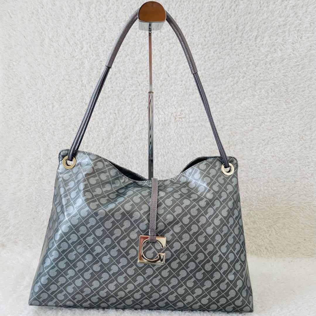 ゲラルディーニ ソフティ トートバッグ 肩掛け シルバー ハンドバッグ