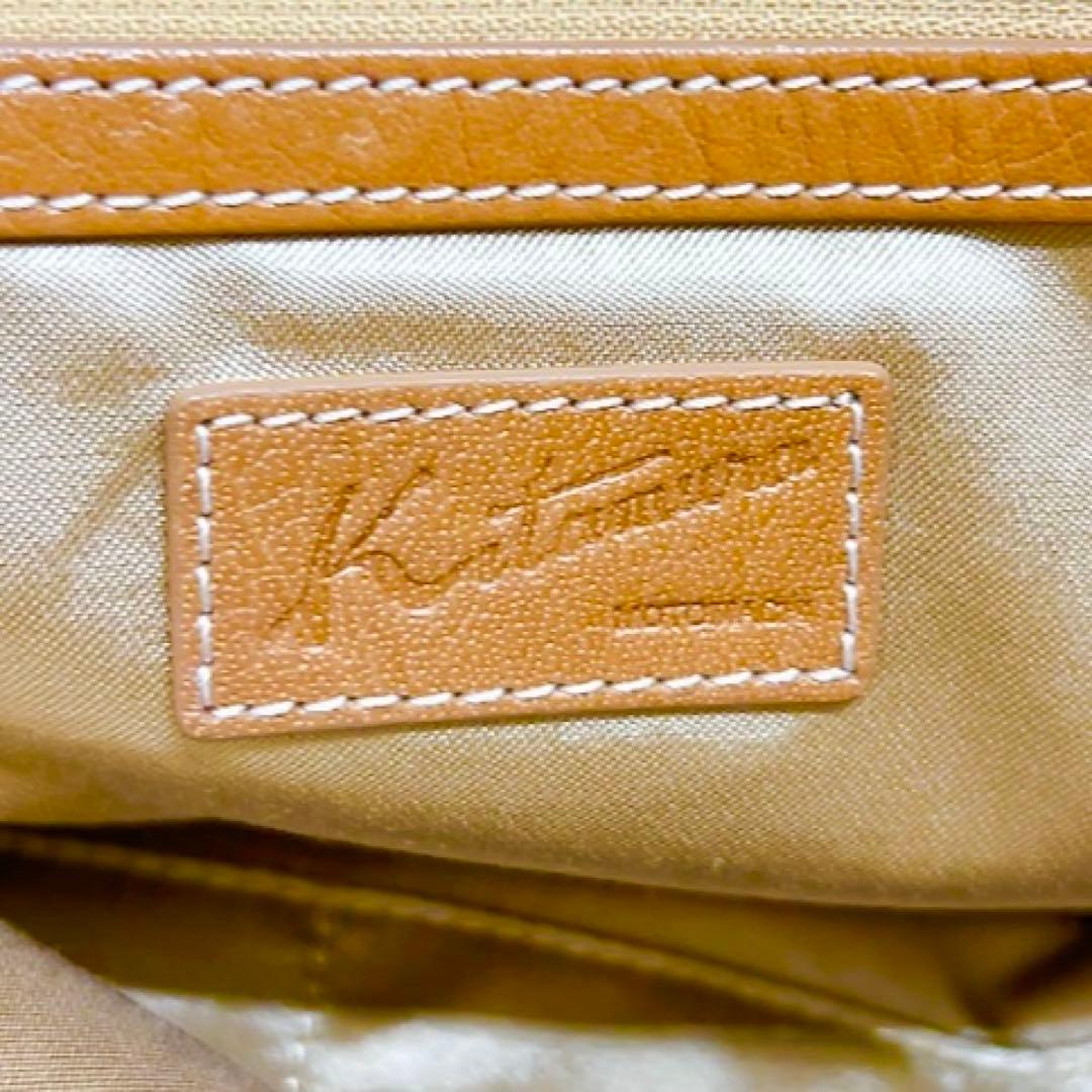 美品 kitamura キタムラ トートバッグ ハンド キャメル レザー 本革