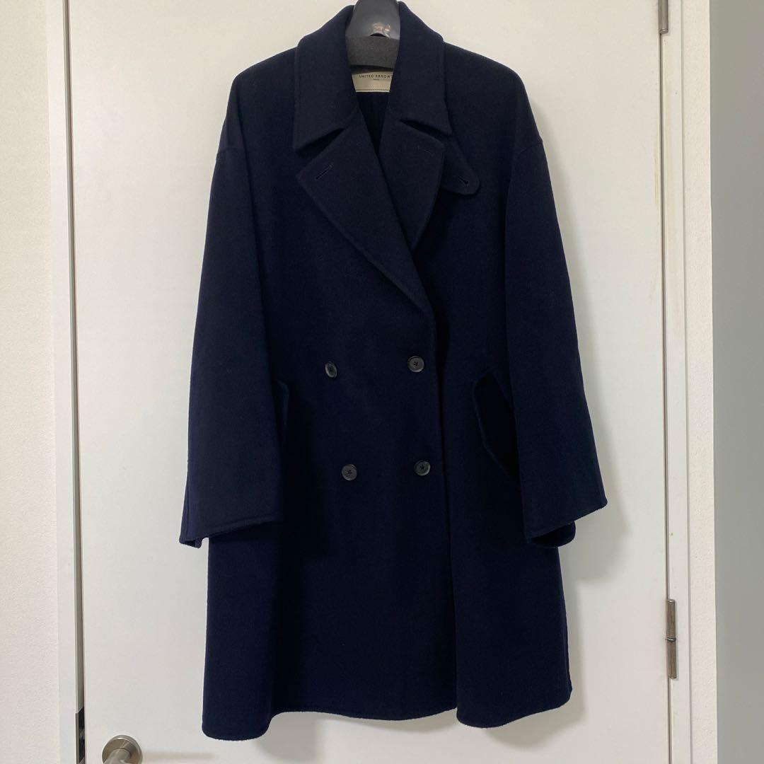 美品　上質23AWユナイテッドアローズ リバー テーラードコート　ピーコート36