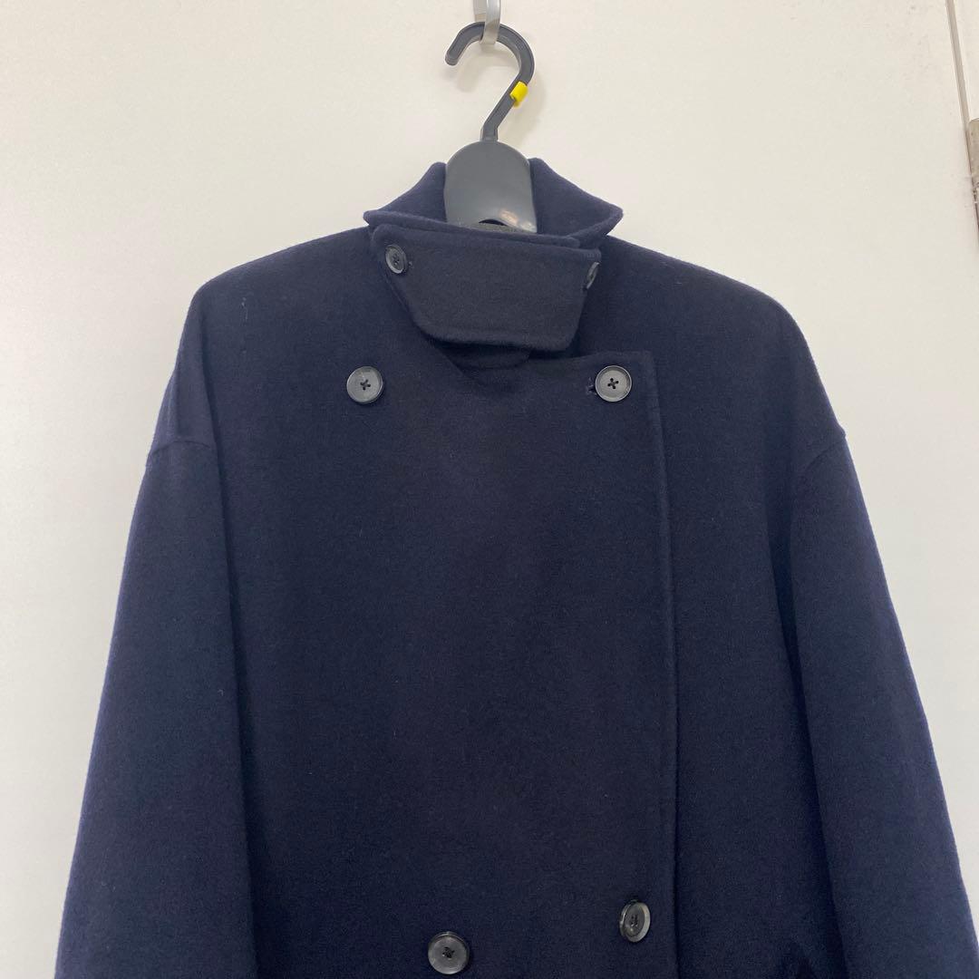 美品　上質23AWユナイテッドアローズ リバー テーラードコート　ピーコート36