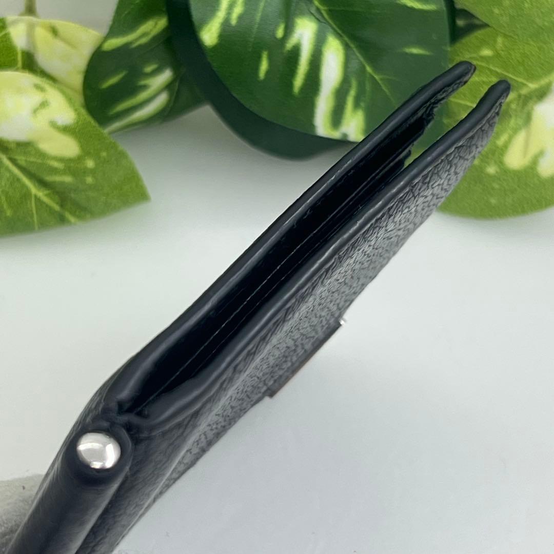 PRADA マネークリップ付き レザー シルバー金具 カードケース 財布0564