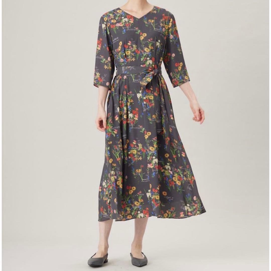 25SS 自由区 カタログ掲載 フラワーガーデンプリント ワンピース 38