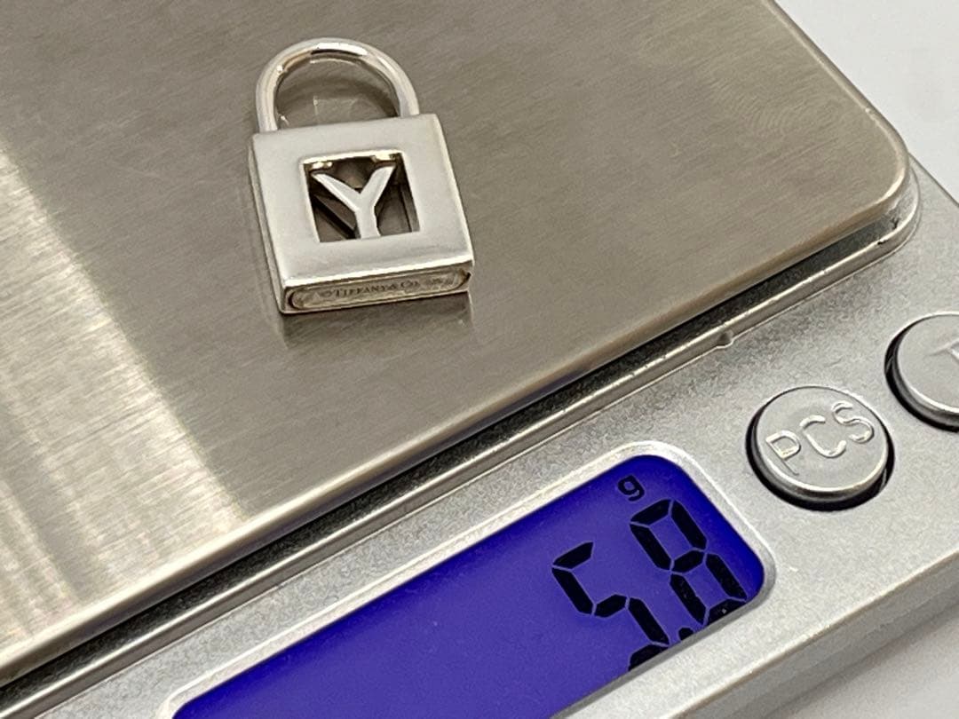 c871 美品　ティファニー　カデナ　ロック　Y ネックレス　トップのみ　925