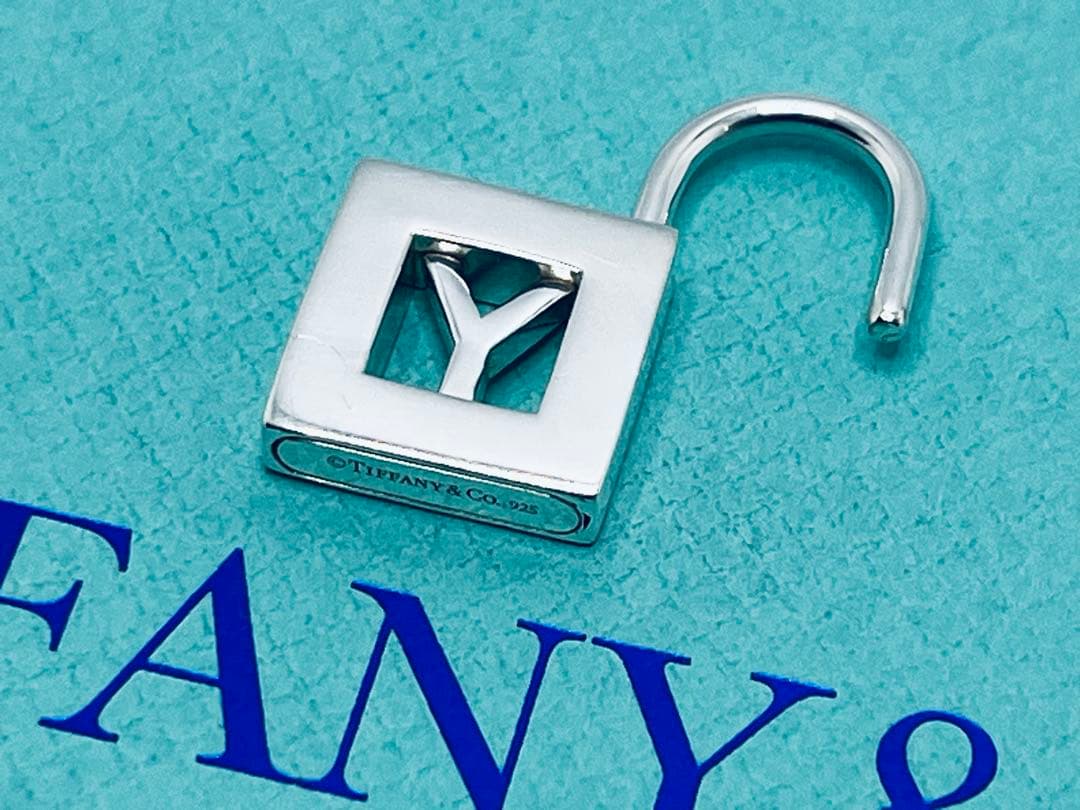 c871 美品　ティファニー　カデナ　ロック　Y ネックレス　トップのみ　925