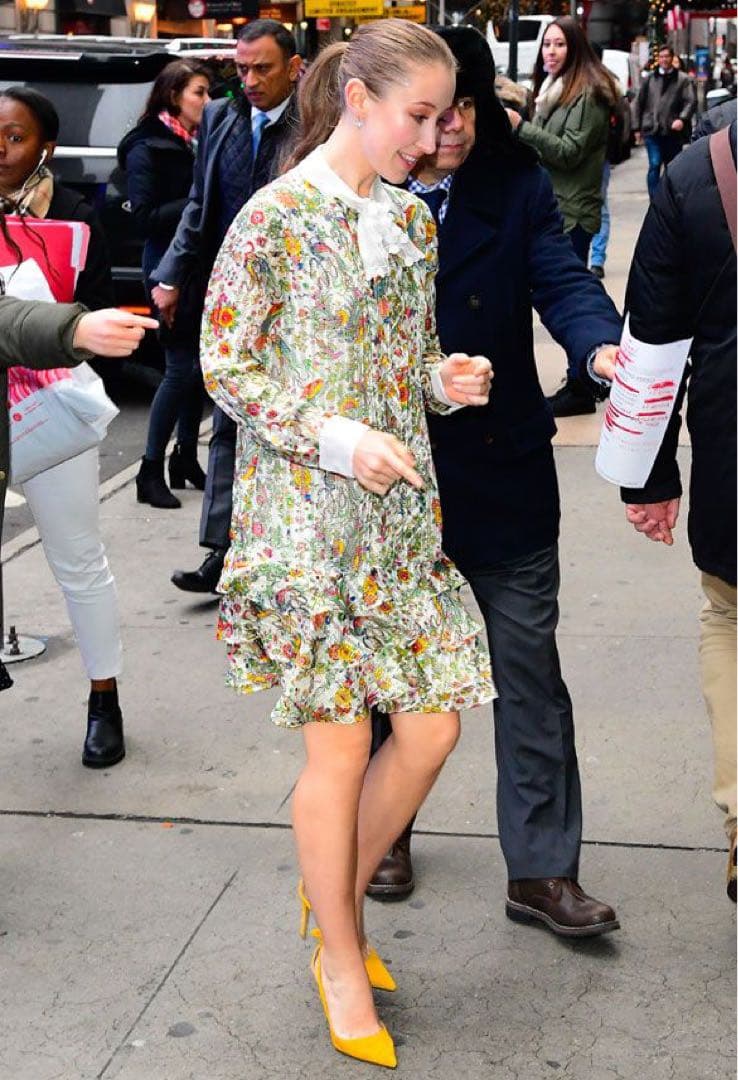 お値下げ　TORRYBURCH 花柄　シルクワンピース　トリーバーチ　襟付き