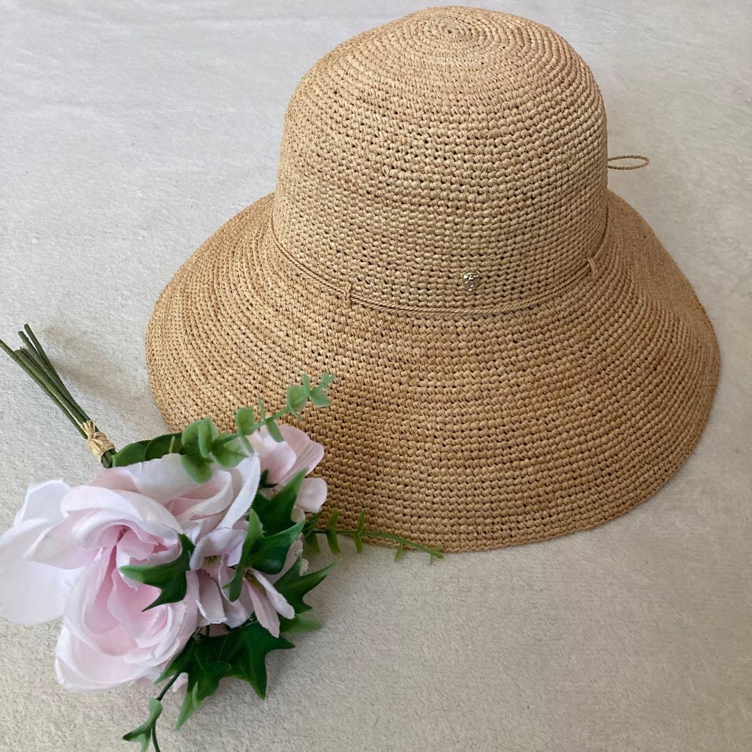 極美品⭐️HELEN KAMINSKI ストローハット 麦わら帽子 つば広め