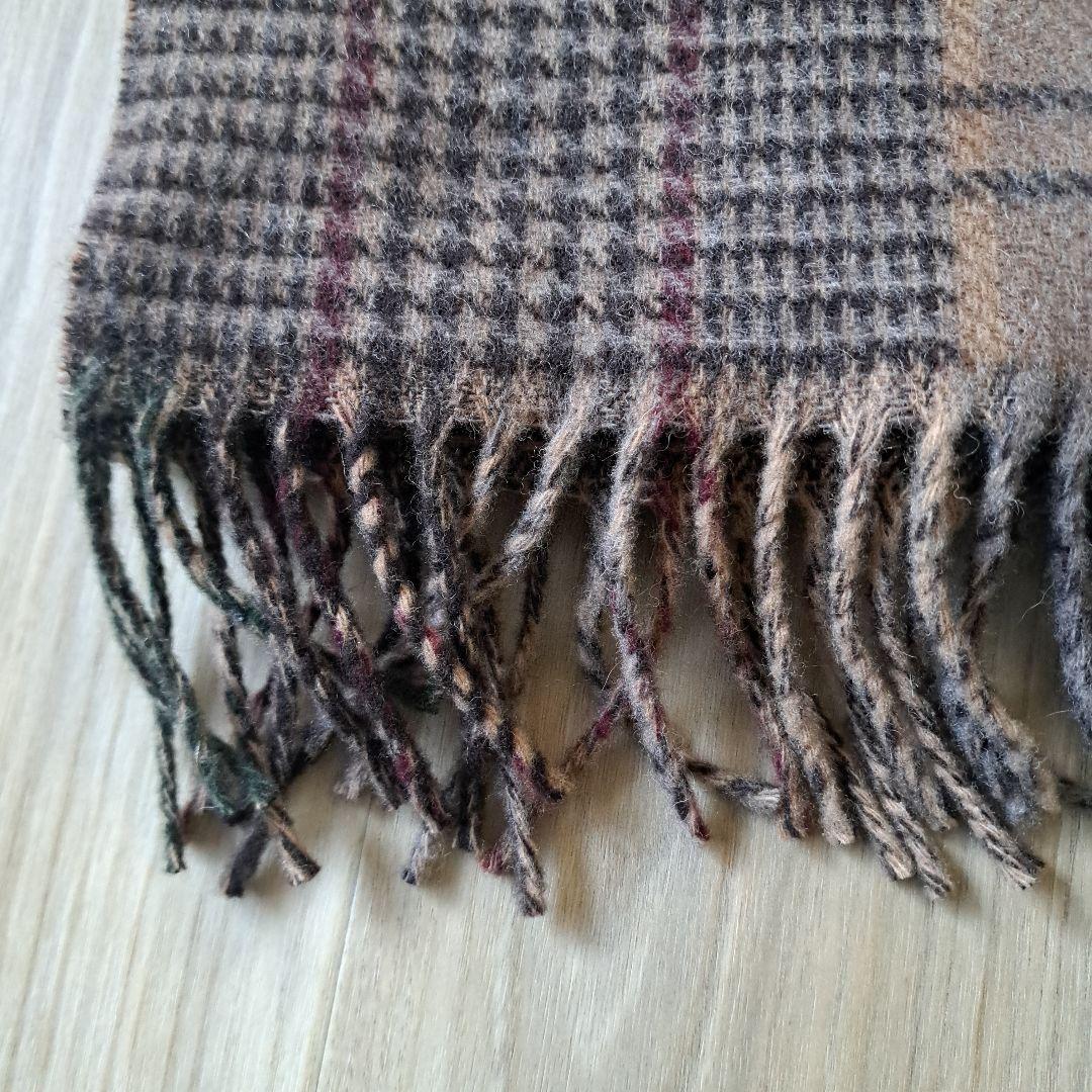 POLO RALPH LAURENパッチワークチェックウールブレンド マフラー