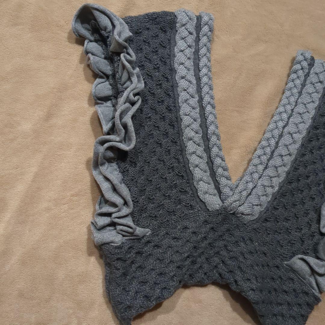 leinwande　Braids&Frill Top / grey