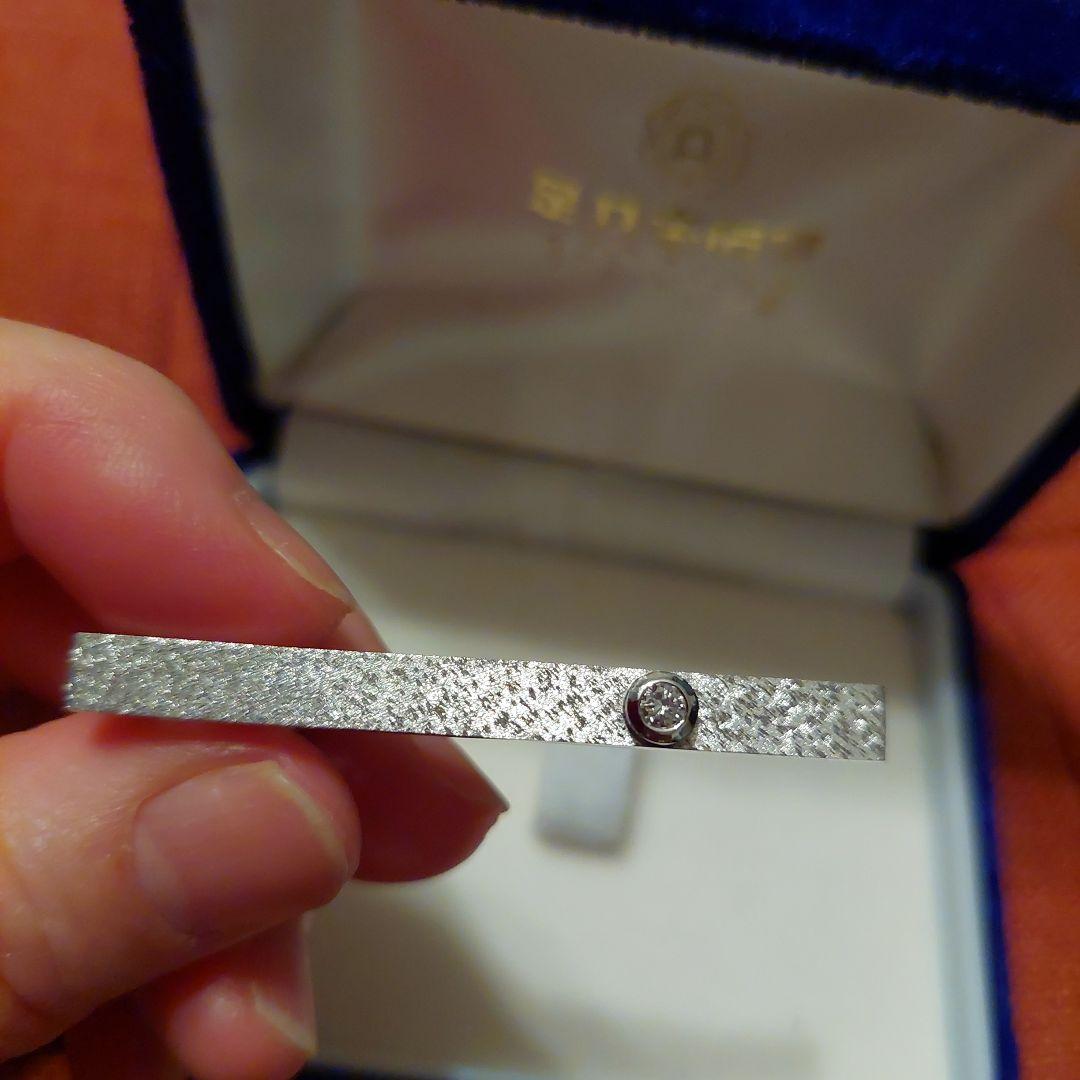 足立宝石店pt－wg製ダイヤモンド天然石タイ止め