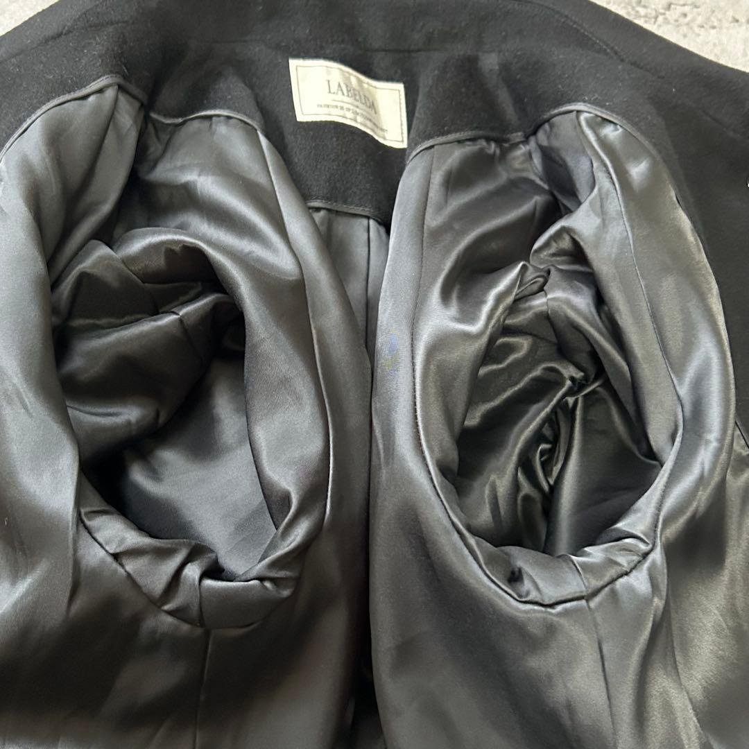美品 LABELDA PURE カシミヤ100% ロングコート 黒 高級