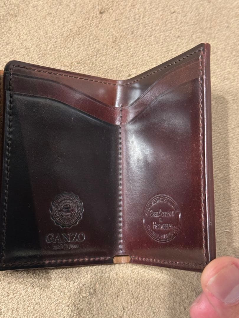 GANZO ホーウィン社 シェルコードバン 三つ折り財布