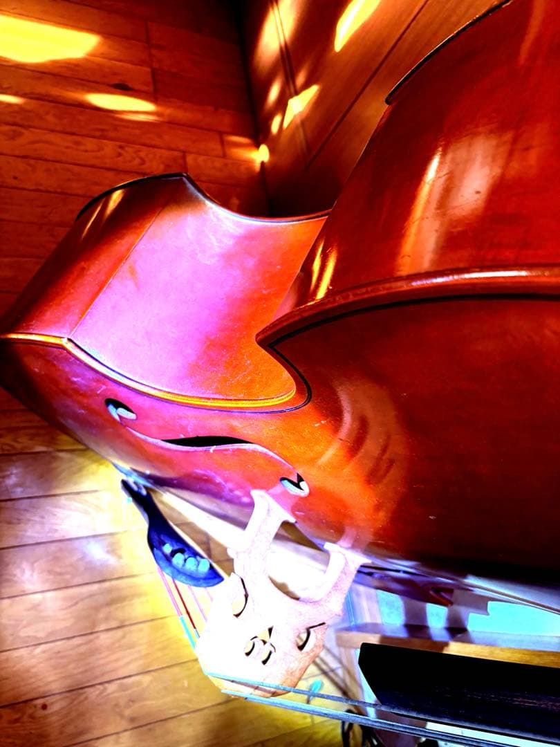 ［至宝・45年物]Chakiウッドベース(コントラバス)京都茶木ビンテージ