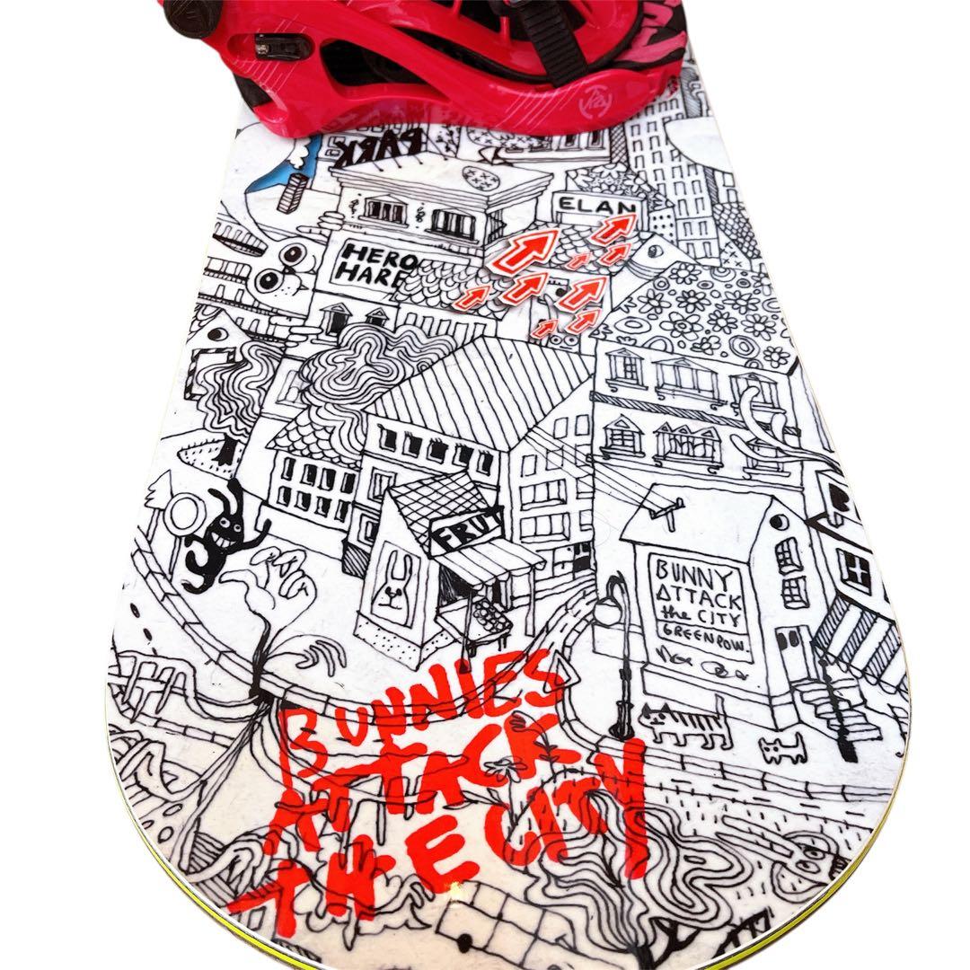 ELAN（エラン） スノーボード板 K2 ビンディング付き（CHARM）