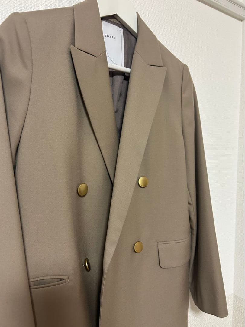 【NOBLE】ウールミルドピークドラペルジャケット （ベージュ ）