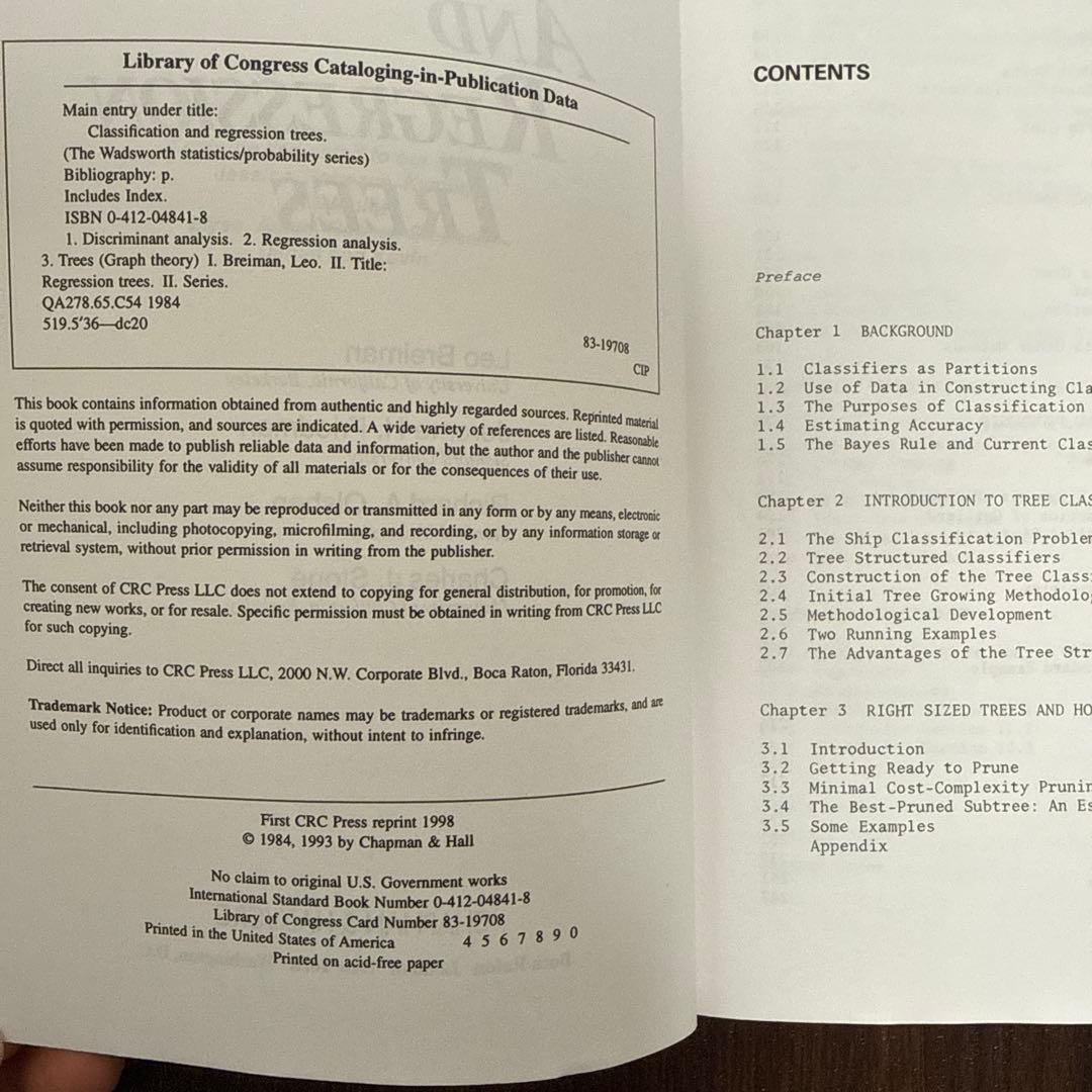 洋書 Classification And Regression Trees