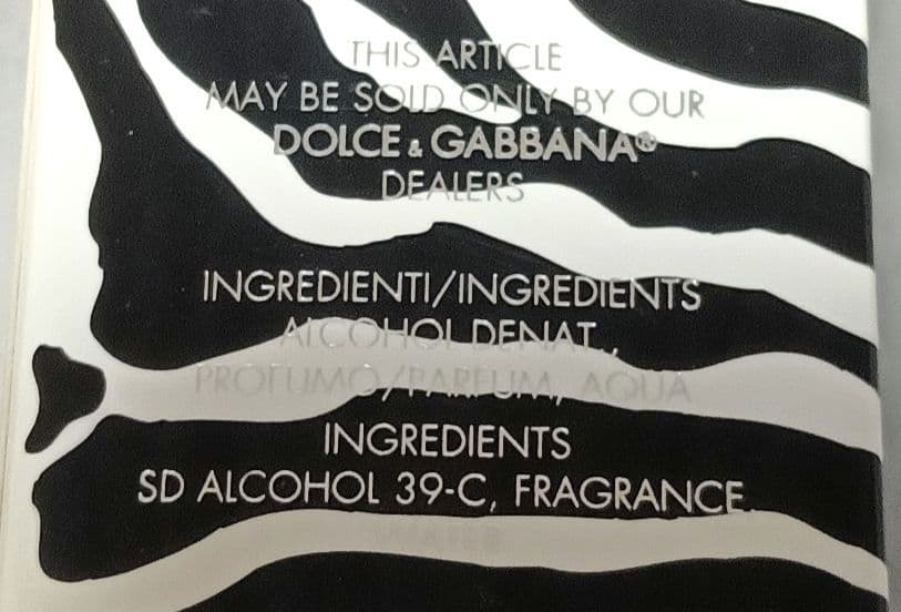 DOLCE & GABBANA By ゼブラ柄香水 100ml　廃盤　レア