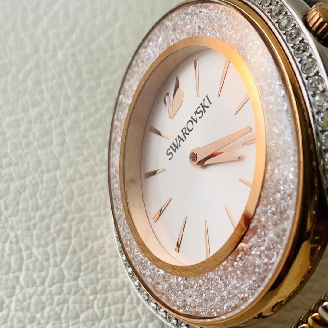 美品 スワロフスキー 5519459 クリスタルオーラ 腕時計 ウォッチ