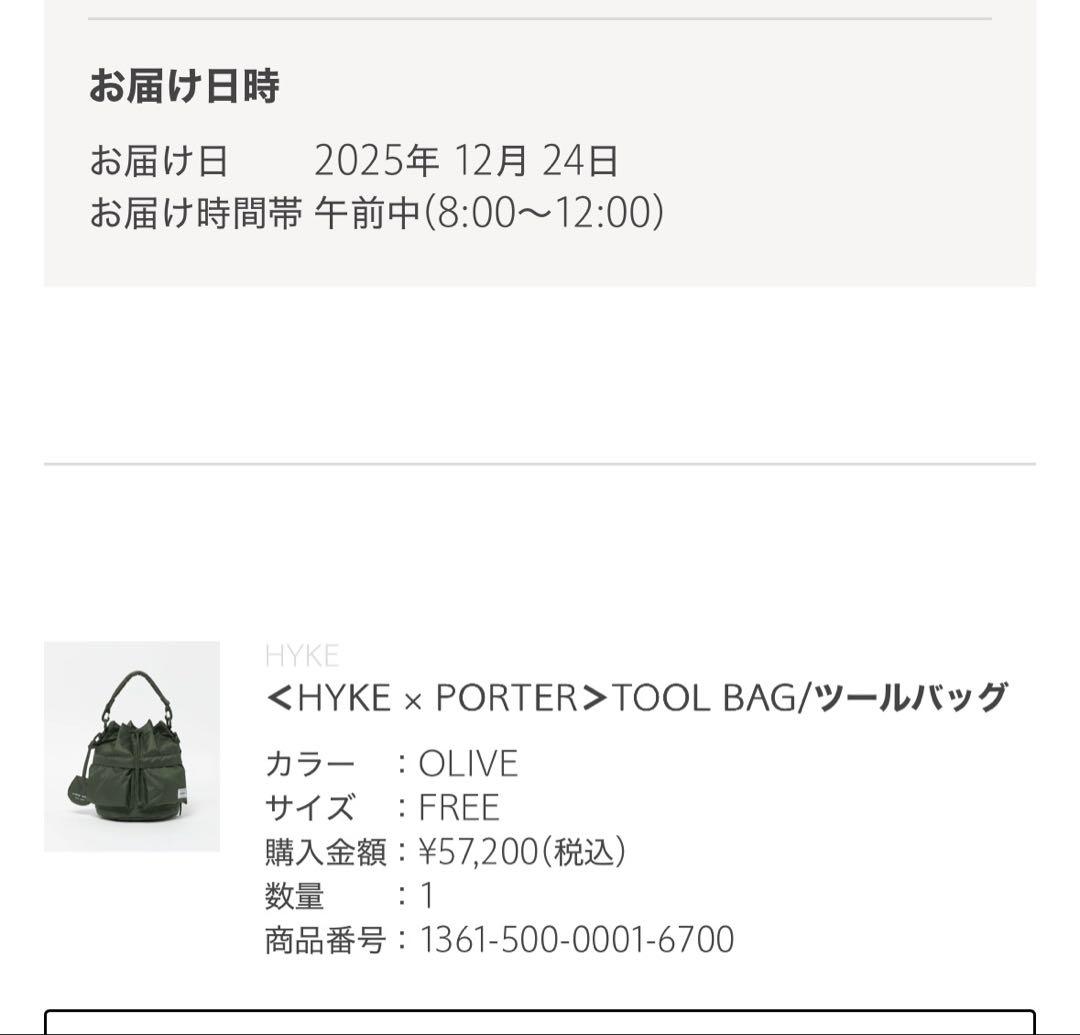 極美品 PORTER × HYKE 2WAY TOOL BAG オリジナル巾着付