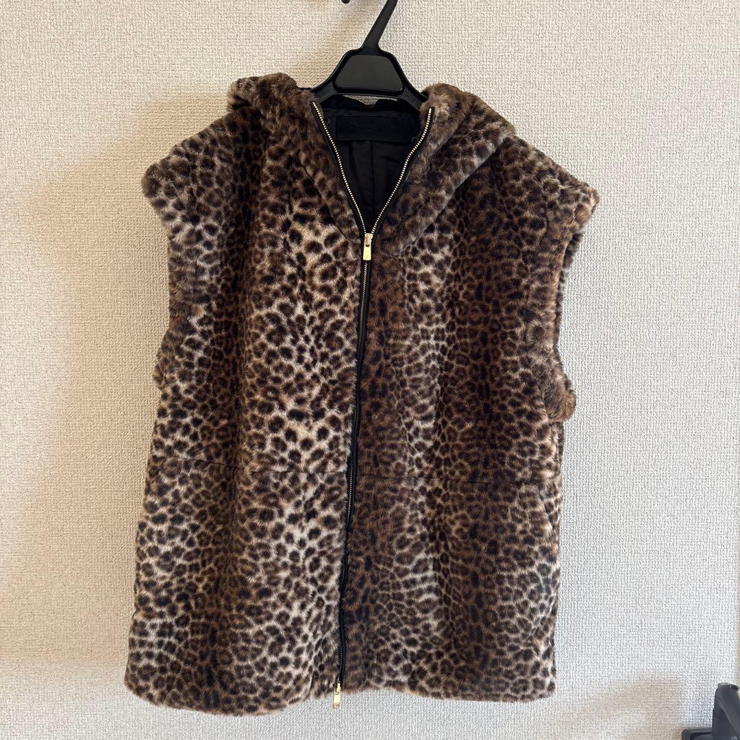 【ORDINARY JOY】Leopard Fur gilet