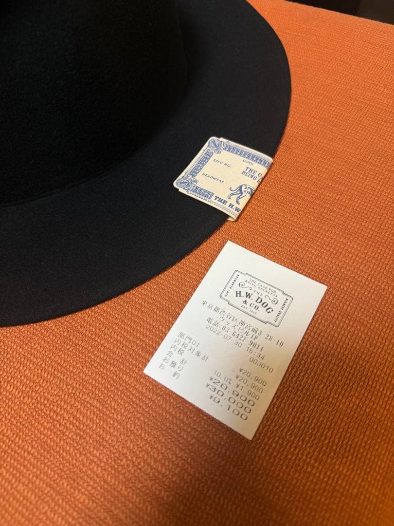 【美品】THE HWdog&co トラベラーハット ブラック