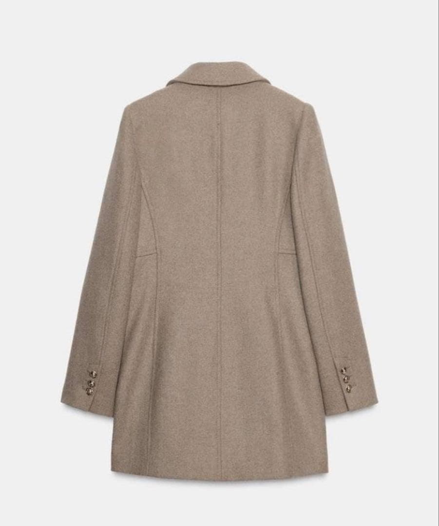 ZARA ウール混紡ショート丈ダブルブレストコート M
